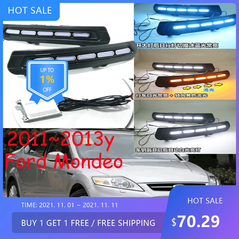

auto bumper headlight for Fusion Monde o daytime light 2011~2013y auto accessories LED headlamp for Monde o fusion fog light