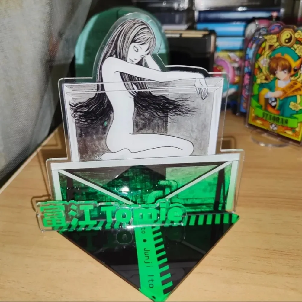 Tomie Kawakami Acrylic Standing Sign Junji Ito Anime Peripheral Self-restraint Black White Ornaments Abletop Room Decoration