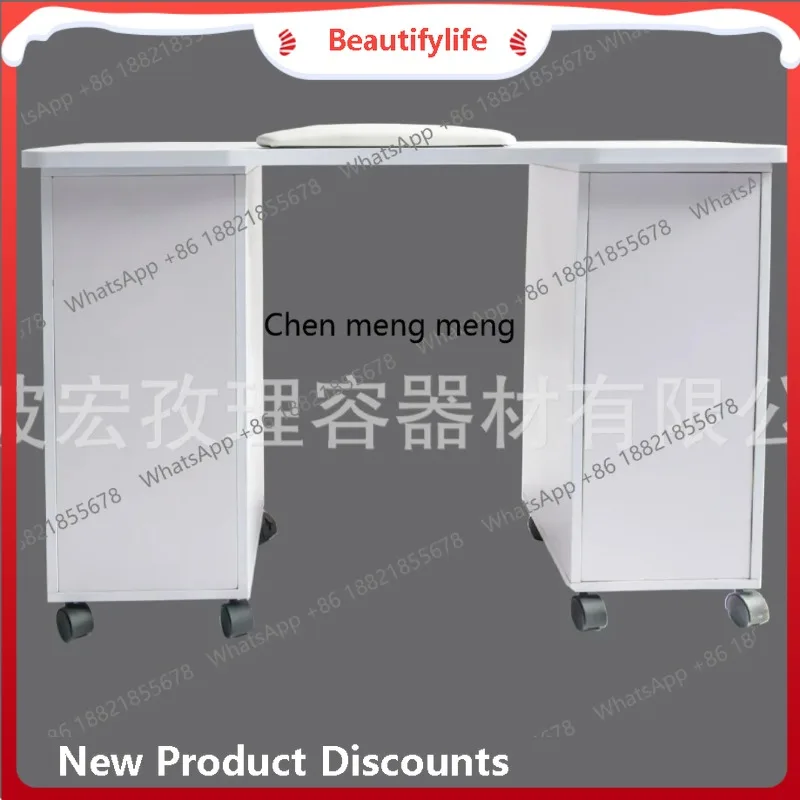 طاولة مانيكير سوداء A50 قابلة للإزالة مع تطريز وشم مانيكير بعجلة عالمية #1