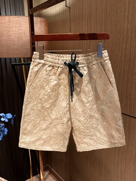 

Gold Tead Embroidery New Chinese Sle Men's High End Vintage ort Length Wind Five-Point Pants Summer Faion Urban Casua...