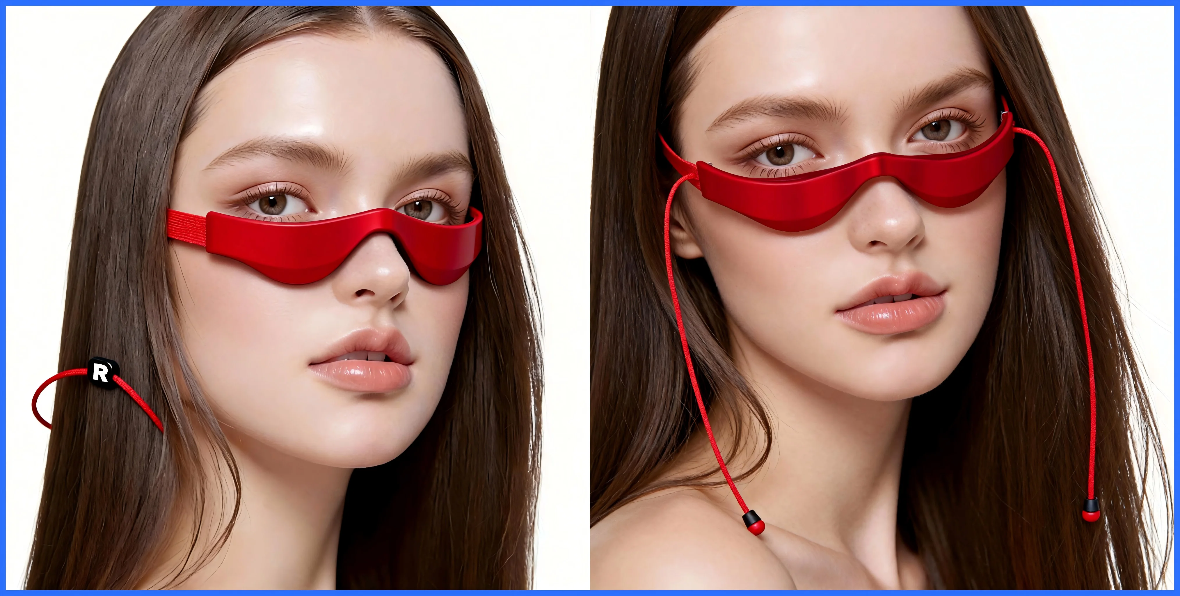 Przenośny masażer oczu z czerwonym światłem, urządzenie kosmetyczne 3D, łagodzi zmęczenie, redukuje cienie pod oczami i drobne linie, urządzenie kosmetyczne LED do oczu