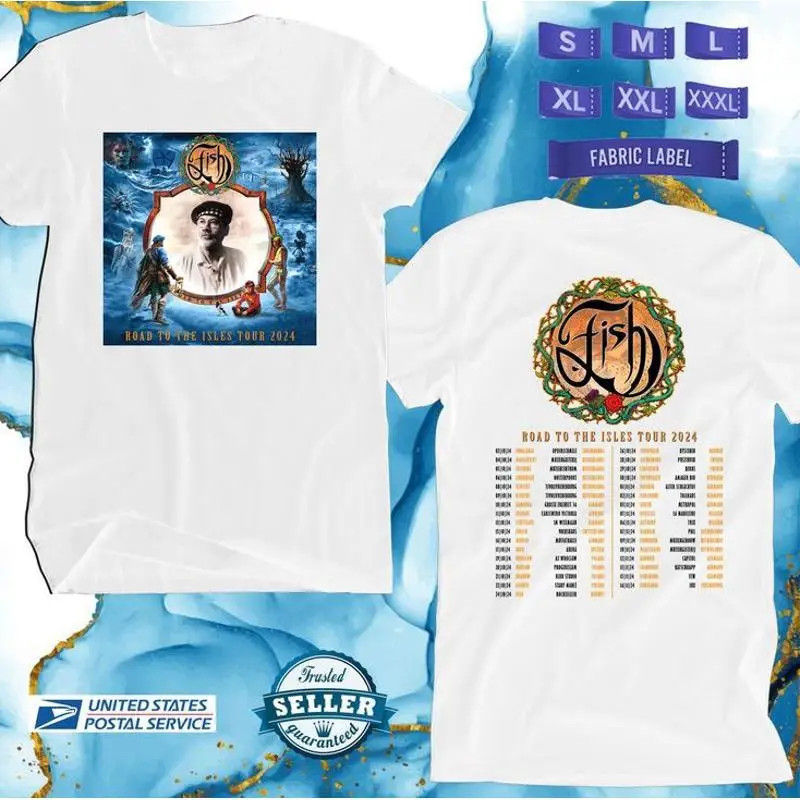 FISH ROAD TO THE ISLES EU TOUR 2024, FISH, FISH TOUR,SHIRT TOW SIDES