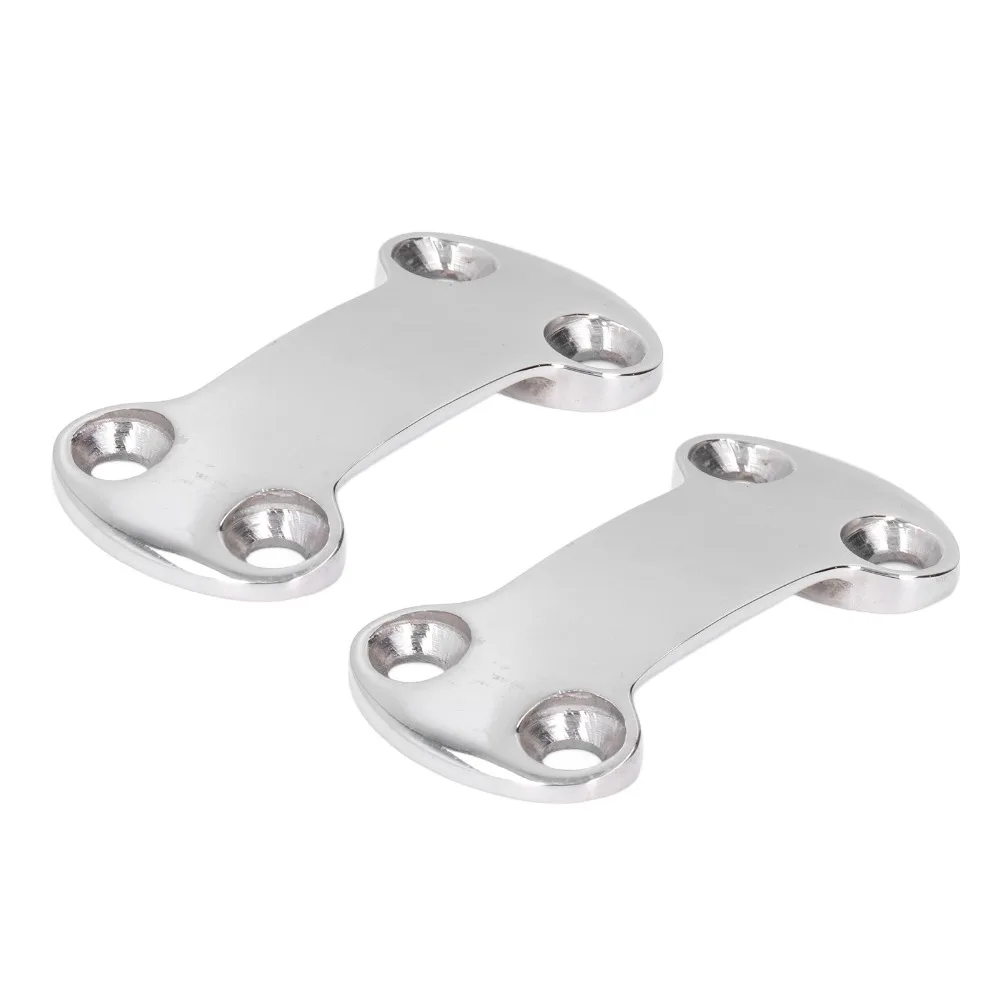 2pcs Tie Down Deck Plate Stainless Steel Press Buckle Marine Grade Durable Belt Cam Buckle Plate Webbing Pressure Buckles