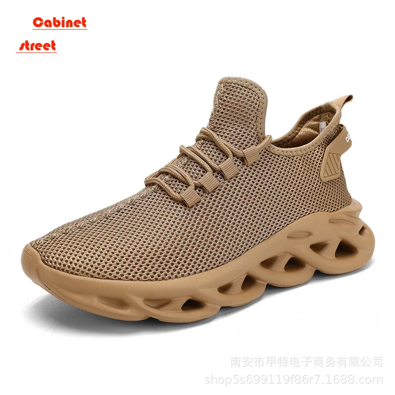 

Fried Dough Twists Casual Sports Men's Breathable Thick Soled Mesh Hot Sales Large Running Cold Sticky Jinjiang Shoes