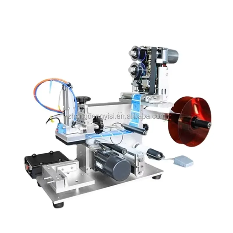 Semi Automatic   Tabletop Flat Label Applicator For Adhesive Sticker Labeling