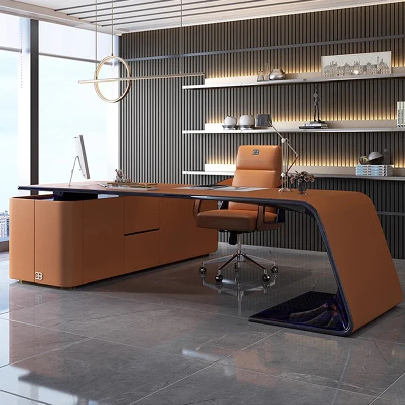 a*-Adjustable Modern Office Desk Drawer Computer Space Saving Office Desk Gaming Study Escritorio Oficina Commercial Furniture^