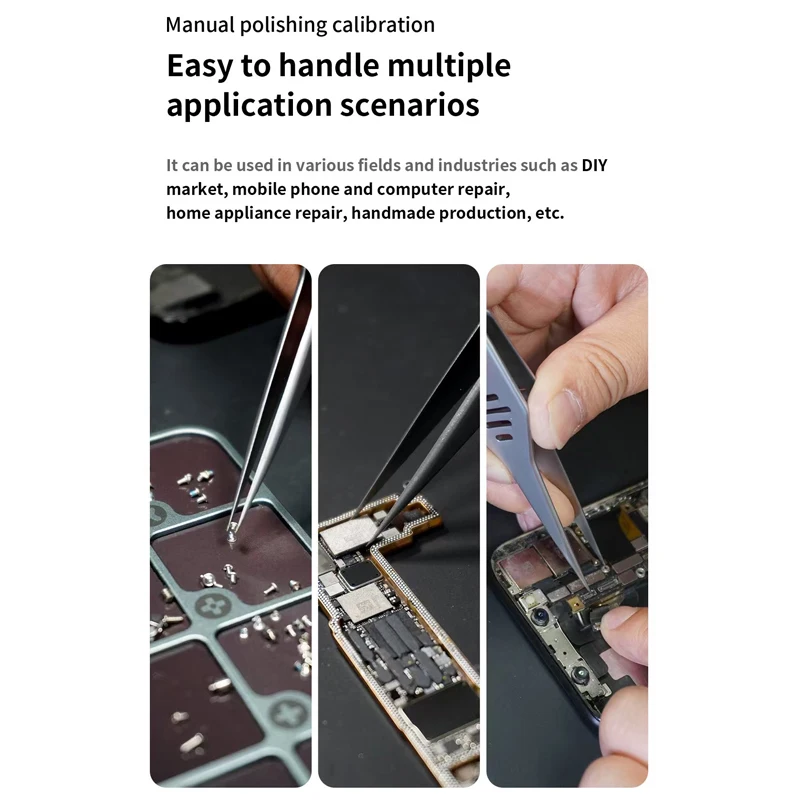 18 Jenis MA-01 Pinset Paduan Presisi Tinggi Desain Ergonomis Memperluas Pegangan Pinset untuk Penjepit Chip Alat Perbaikan Ponsel