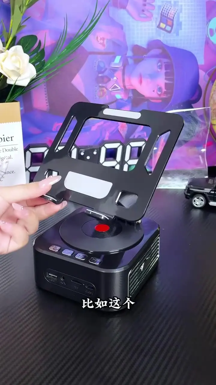 Alloy Desk Tablet Stand Holder With Wireless Bluetooth Speaker Replicate 360 Rotation For IPad Pro Max Android IPhone 16 15 Pro