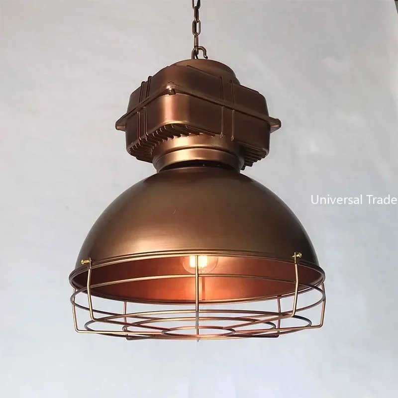 

Industrial retro pendant light wrought iron chandelier restaurant creative simple wrought iron pot lid pendant light