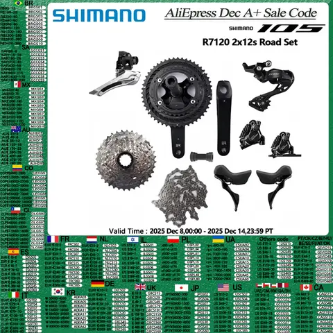 Shimano R7120 2x12s Road Group R7100 Crankset Brake R7170 Shifter R7120 Hydraulic Disc Brake CN M7100 R7100 Derailleur Groupset
