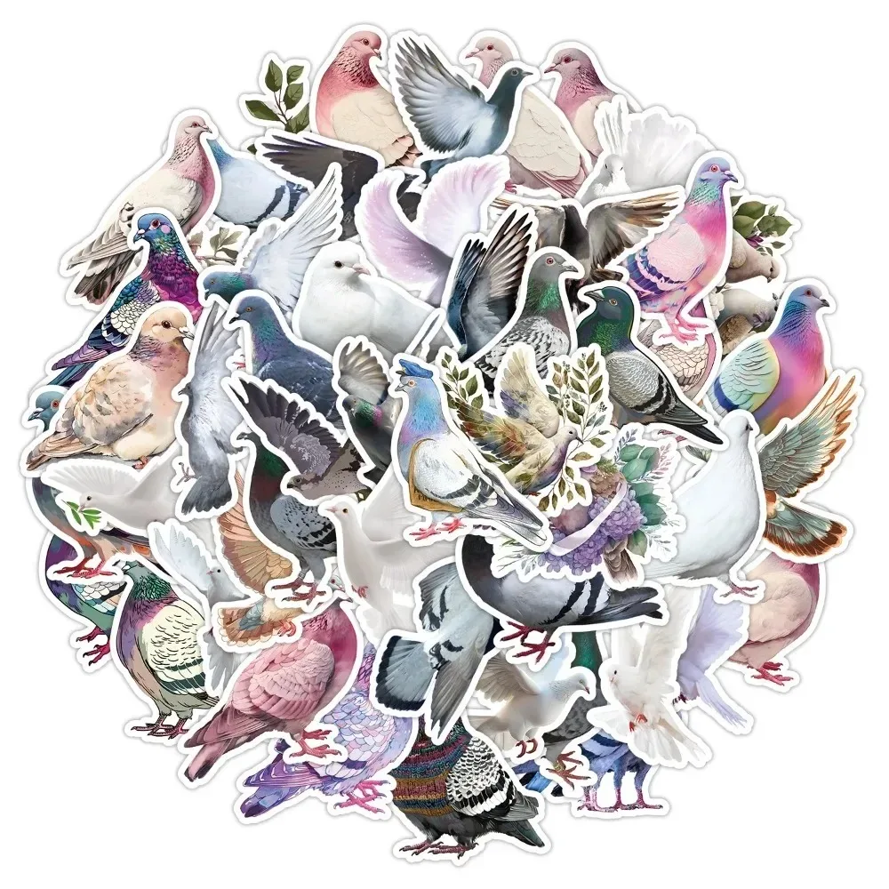 50 قطعة الكرتون الإبداعية لطيف حمامة الكتابة على الجدران ملصقات الديكور جراب هاتف دراجة كوب ماء الكمبيوتر دراجة نارية رف الكتب