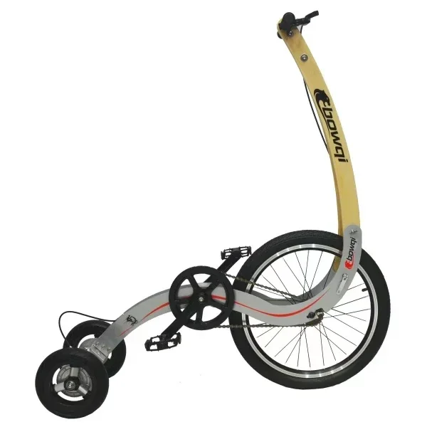 The standing three-wheeled half-bicycle without a seat is a creative halfbike for the running station