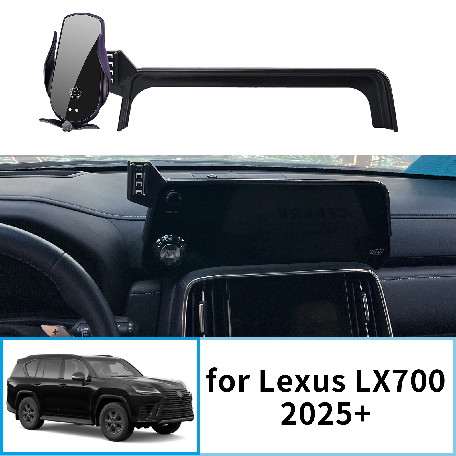 

Car Mobile Phone Holder for Lexus LX700 LX 700 2025 2026 LX700H F SPORT GPS Bracket Navigation Stand Auto Accessories