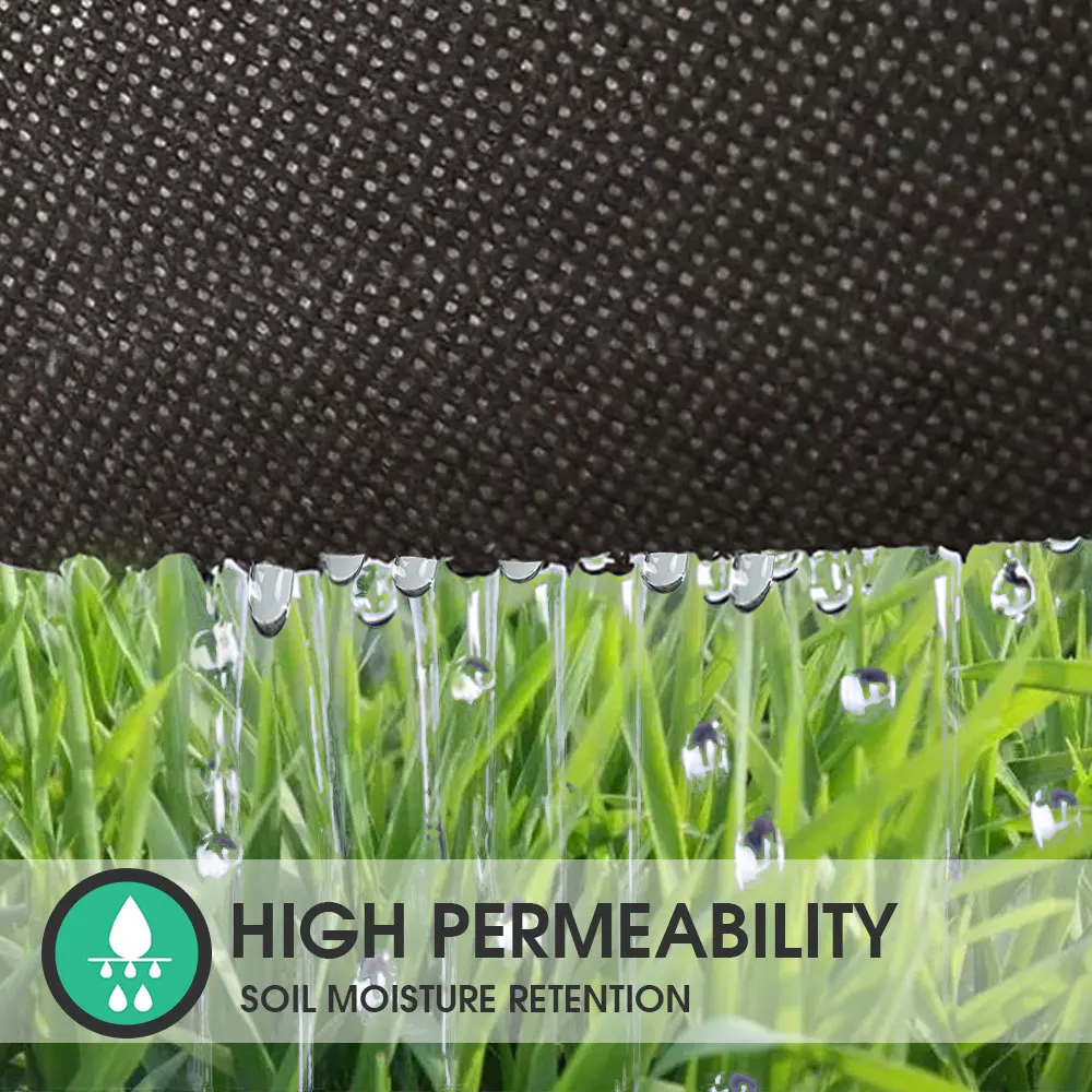 Black Diodegradable Weed Barrier Fabric for Agriculture Lawn Ruderal Control Garden Nonwoven Ground Mats Plants Protect Covering