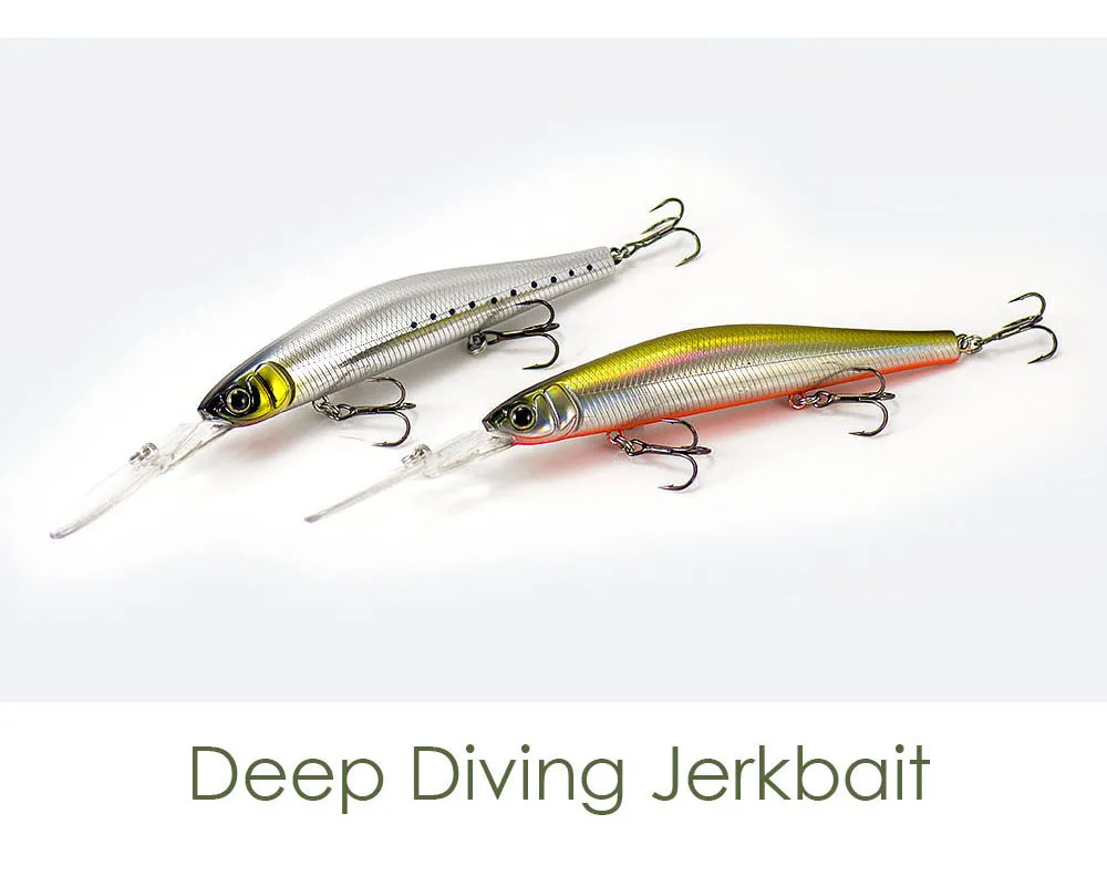 COUNTBASS Langsam schwimmender Wobbler 115 mm 4-1/2 Zoll 20 g 3/4 oz. Dive 4m 13ft Minnow Jerk Your Baits Angelköder – Detail 9
