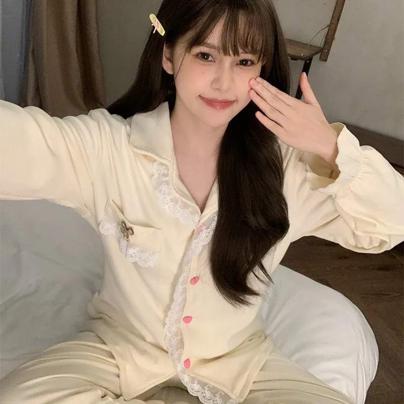 

Pjs Set Women's Pajama Set Princess Style Women's Warm Winter Pajamas Fashionable Home Clothes, Pajamas Cute and Soft Pajama Set