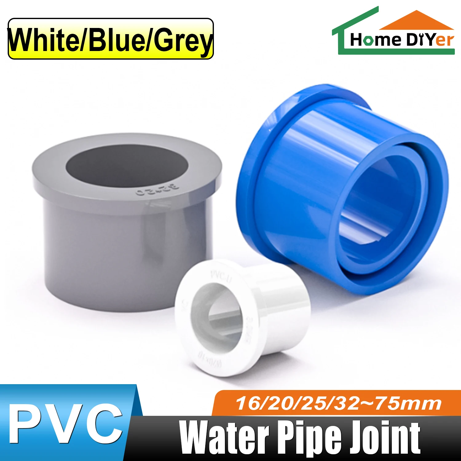 

PVC Pipe Fittings, Reducing Core Reducer, Water Pipe Joint, Reducing Sleeve,Garden Irrigation Water Pipe Joint 20x16mm ~ 90x75mm
