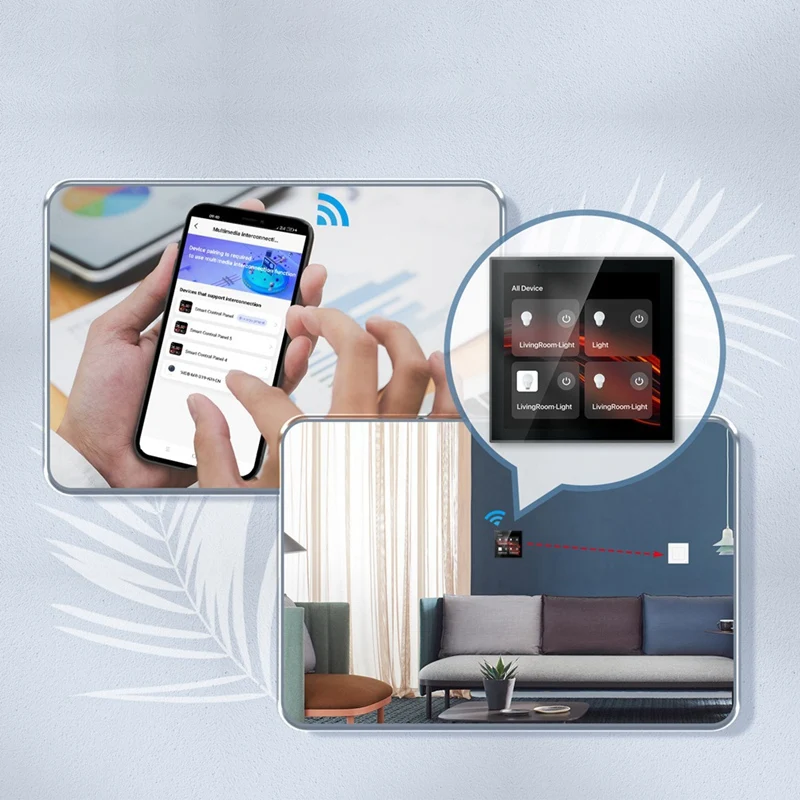 Pannello di controllo touch screen intelligente Tuya da 1 pezzo Controllo centrale multifunzionale per scene intelligenti Costruito in Alexa