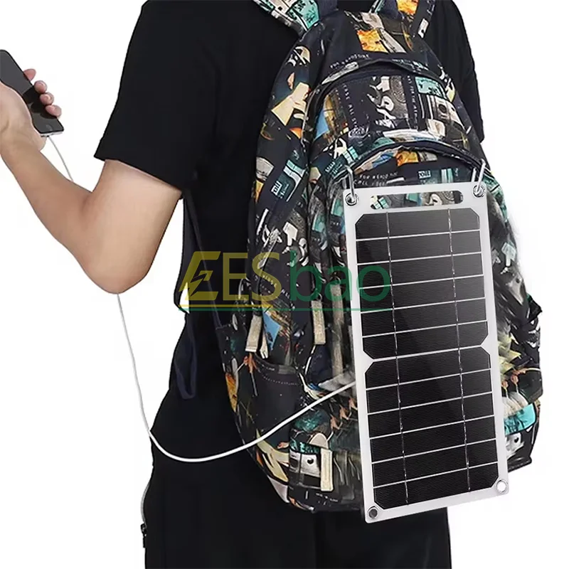Solar Panel System with USB Camping Charging for Power Banks and Mobile Phonesfor Phone Car MP3 PAD Charger Outdoor Batter