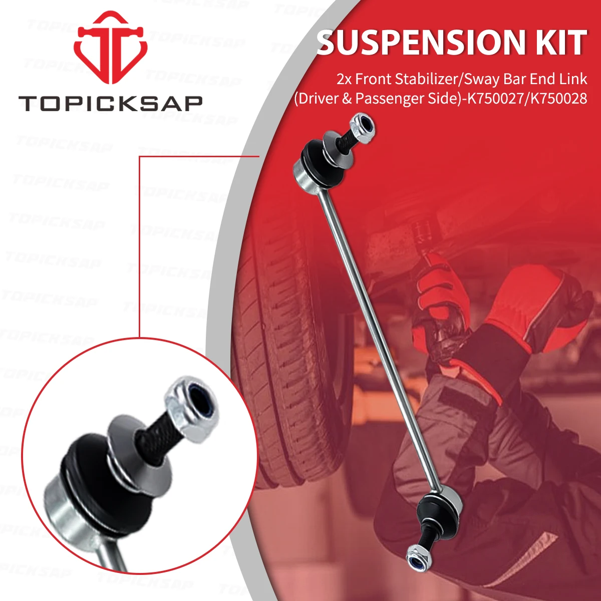 TOPICKSAP 8pc Suspension Front Lower Control Arms Ball Joints Tie Rod End Kits for BMW E60 525i 528i 545i 550i M5 2004 - 2010