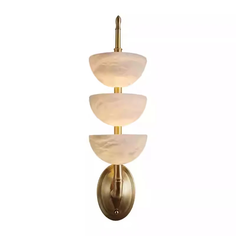 Spanish Marble All Copper Wall Lamp Luxury Creative Design For Bedroom Living Room Stairs Corridor Foyer Light Fixtures
