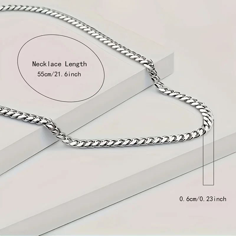 Cuban Chain Link Necklace Gift Set for Brother - Birthday Christmas New Year & Graduation Present with Greeting Card