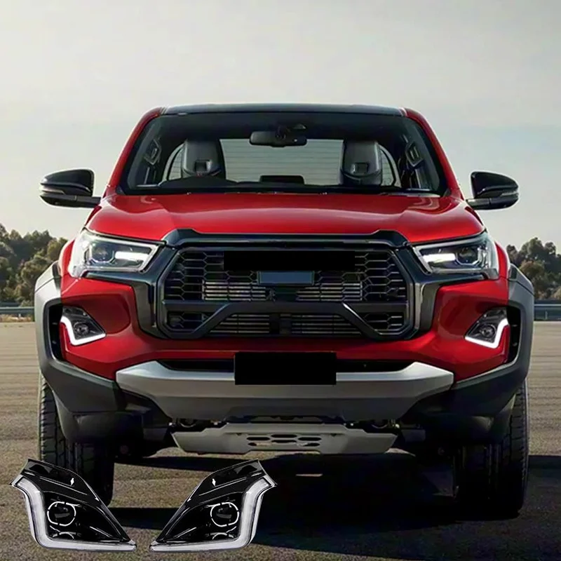 

Suitable for 2023-2026 Toyota Hilux GR Sport front fog light daytime running light front bumper light turn signal accessories
