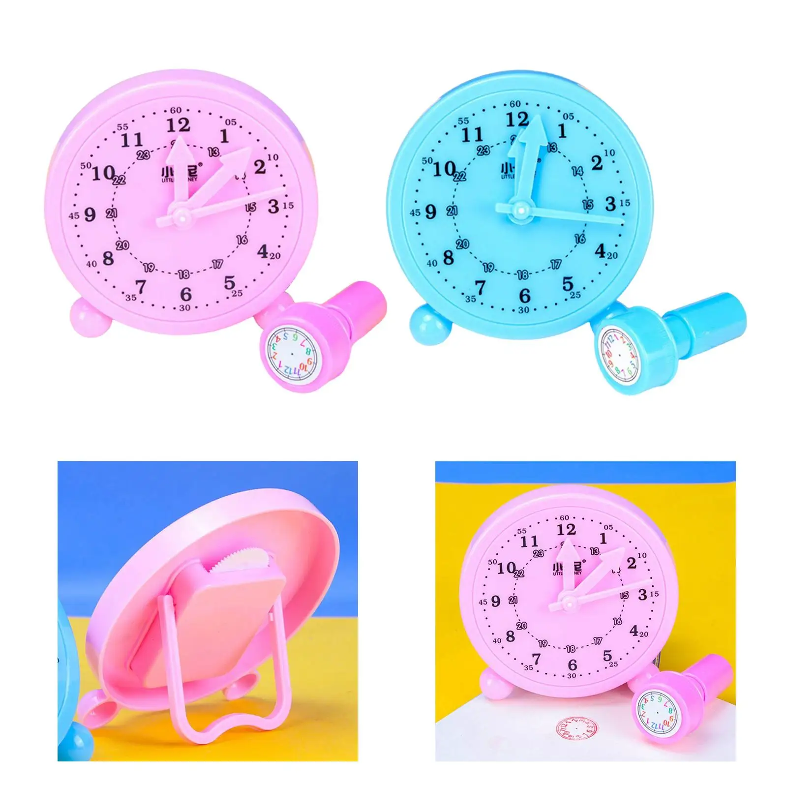 Educational Clock Toy Mini Clock for Grading Prizes Children Not True Clock