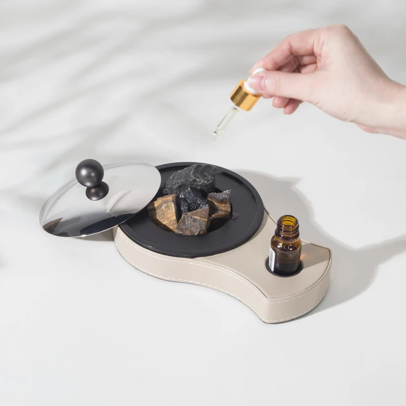Home Fragrance Luxurious Volcanic Stones Diffuser Gift Set Elegant Perfume Stones Diffuser Aromatherapy Stand for Home Decor