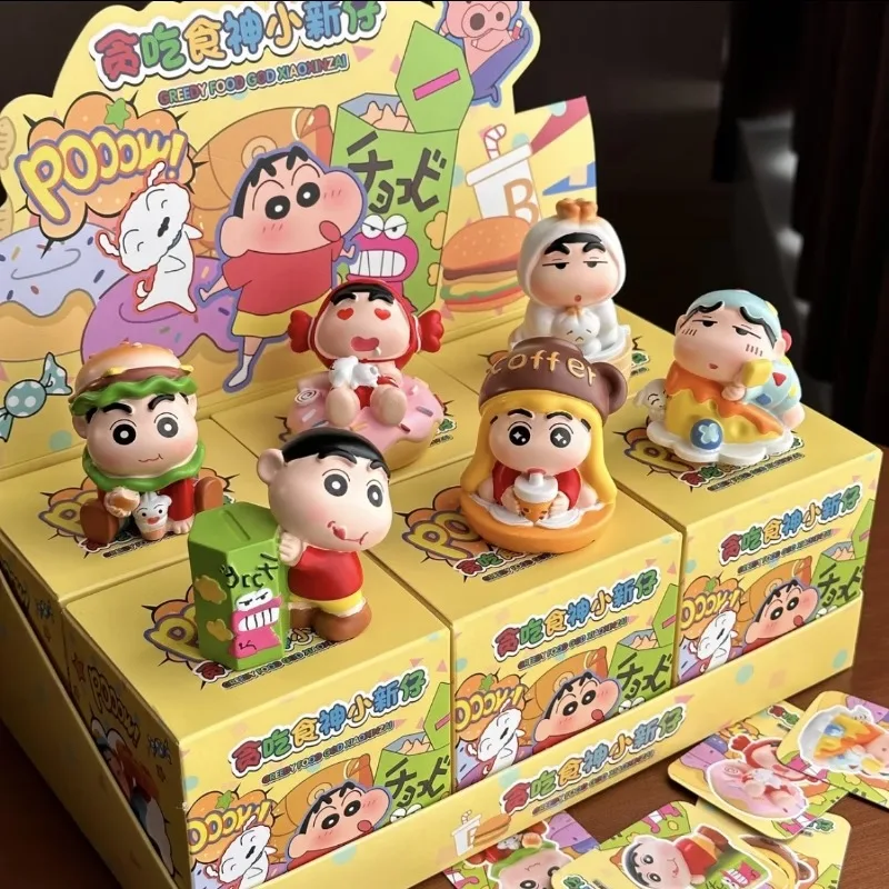 

1-6PSC Trending Match: Little Star Wish Shaker Crayon Shin-chan Blind Box Resin Figurine