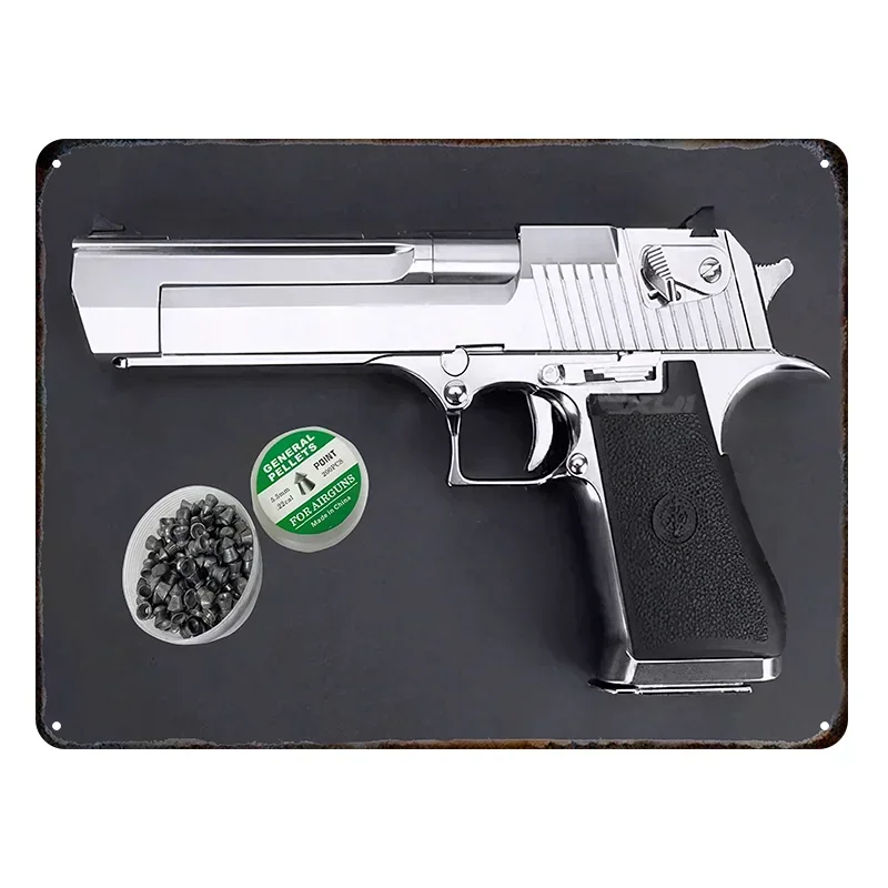 Pietro Beretta CO2 Luftpistole Vintage Metallschild Luftgewehr BBs Munition Wandtafel Männerhöhle Garage Weihnachten Hobby Deko Geschenk