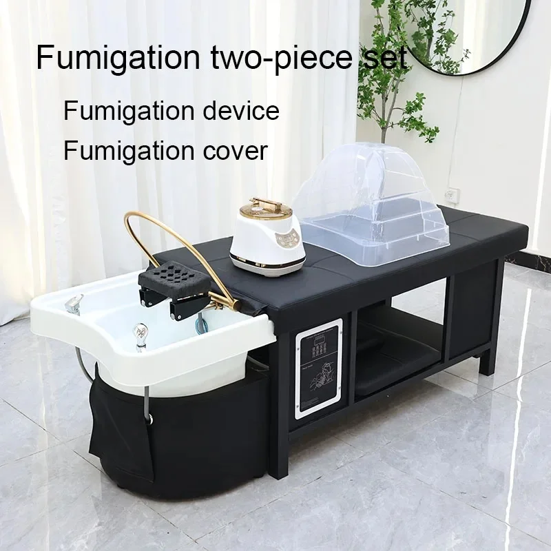 Hair Salon Shampoo Bowl with Chair and Sink - Hairdressing Furniture for Stylists