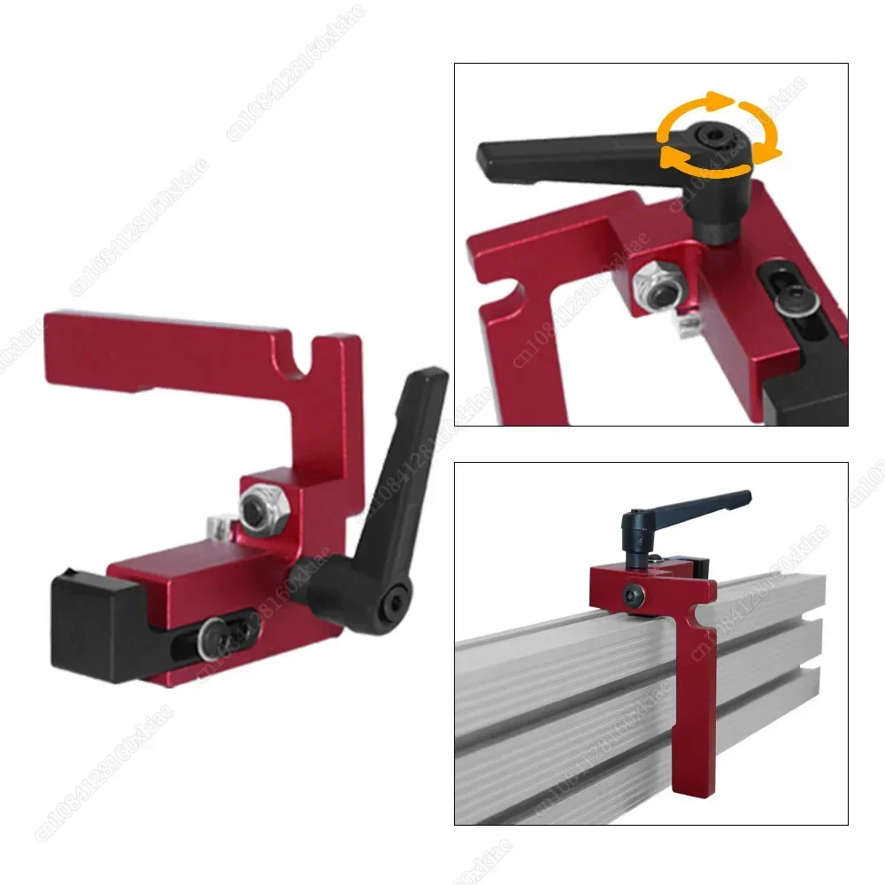 Router Table Fence Aluminum Multi T-Track Table Saw Profile Fence Woodworking T-Slot Miter Track Connector and Fence Stoppe New