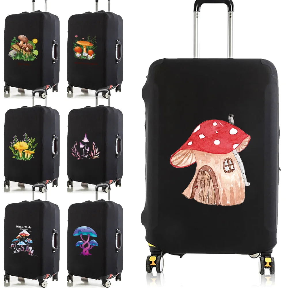 Travel Luggage Elastic Protective Cover for 18-32 Inch Suitcase Cover Mushroom Print Accessories Baggage Protective Dust Cove