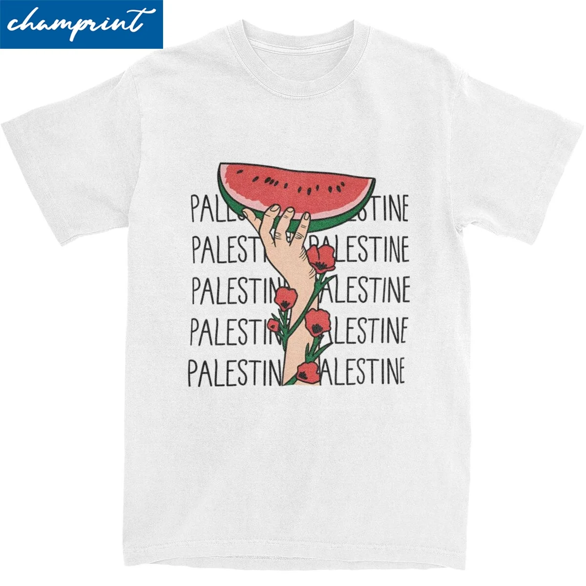 Kawaii palä stine nsische Wassermelone T-Shirts Herren Baumwolle Kurzarm O-Ausschnitt Sommerkleid ung