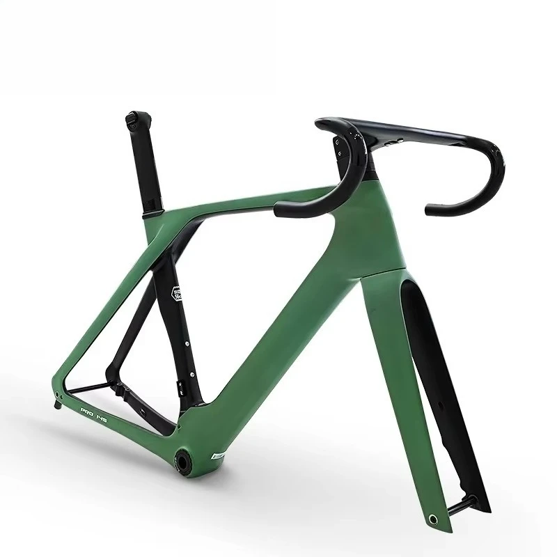 Full Carbon Fibre Road Aerodynamic Self-propelled Disc Brake Rack Set T47 Threaded Bottom Bracket 700C*30C