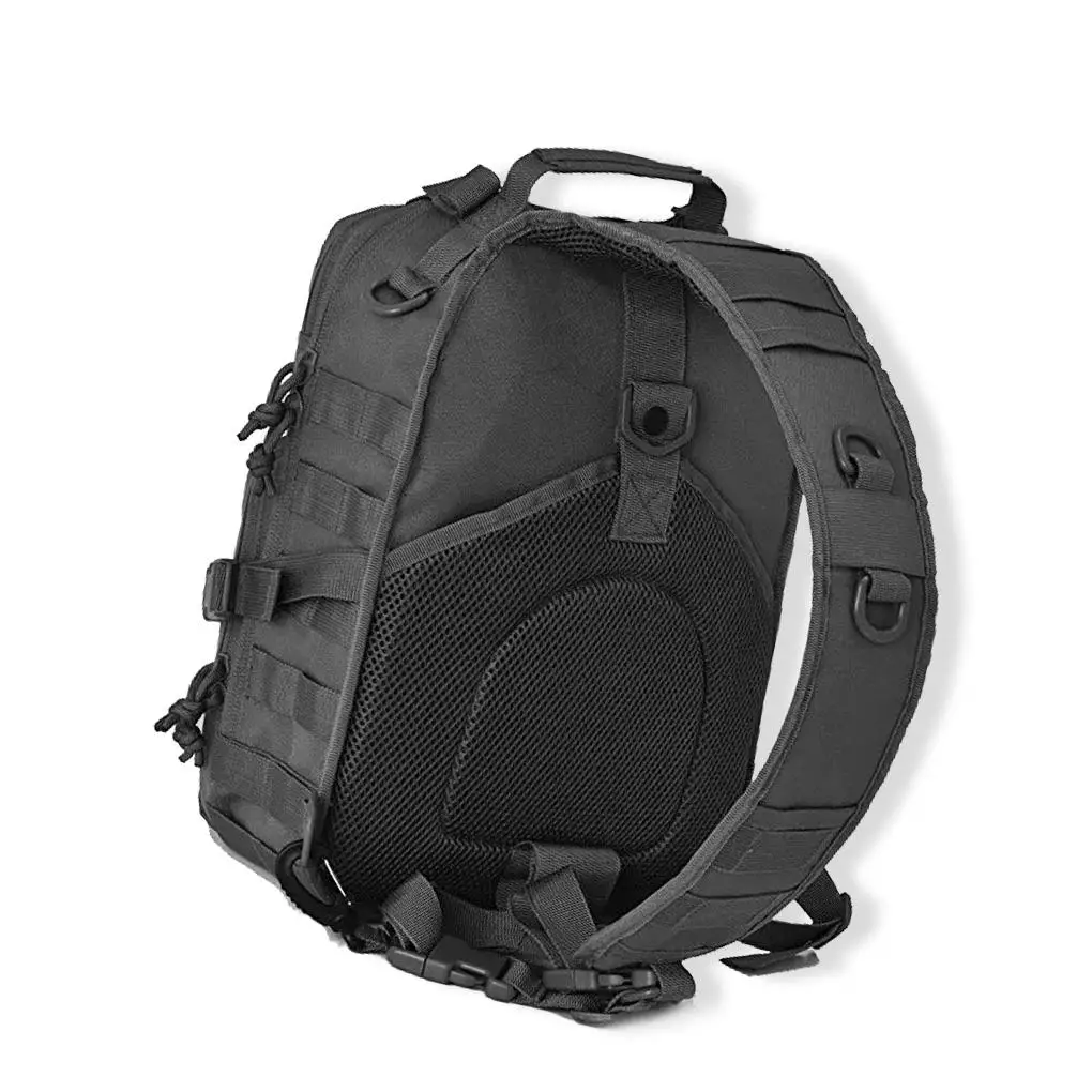 حقيبة ظهر على الصدر Daypack حقيبة واحدة شبكة إسفنجية وسادة خلفية ممتصة للصدمات