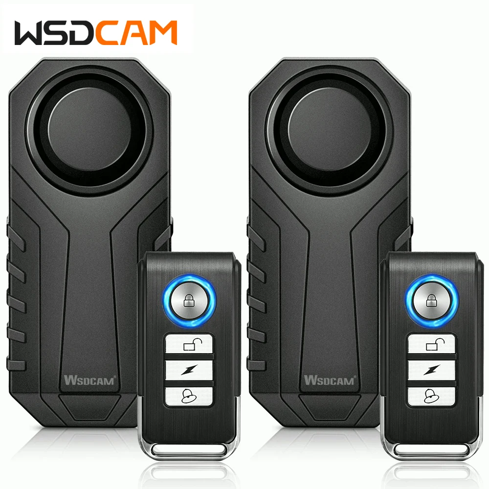 Wsdcam alarma impermeable para bicicleta, alarma antipérdida de seguridad para motocicleta, Control remoto inalámbrico, Detector de vibración, 113dB