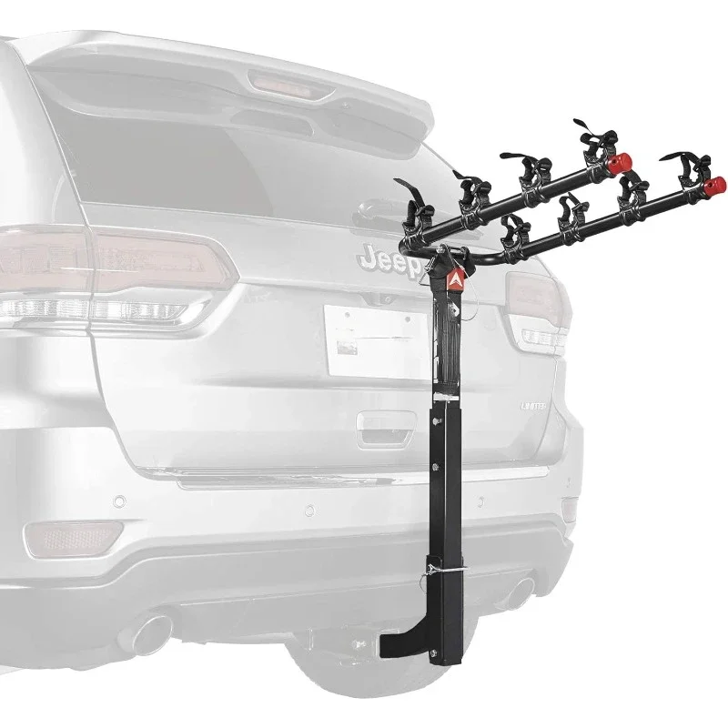Popular.Sports Deluxe 4-Bike Hitch Mount Rack (2 بوصة استقبال)، أسود