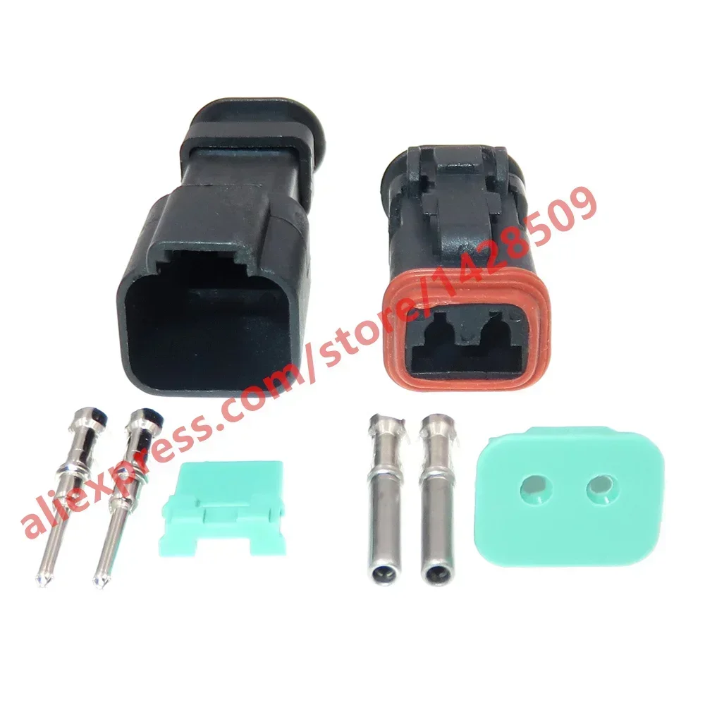1 Set 2 Pin Male Female Docking Connector DT04-2P-E008 DT04-2S-E008 1.6 Series Waterproof Fuel Spray Nozzle Wire Harness Socket