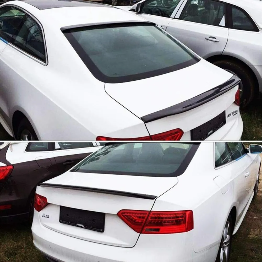 

Fit For Audi A5 Rear Trunk Spoiler Boot B8 Coupe 2007 2008 2009 2010 2011 2012 2013 2014 2015 Gloss Black Rear Roof Wing Lip