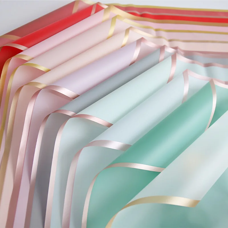 Phnom Penh Jelly Film Bouquet Pack Paper Flower Shop  Wrapping Papers Plastic Waterproof Wedding Bouquet Gift Package Materials