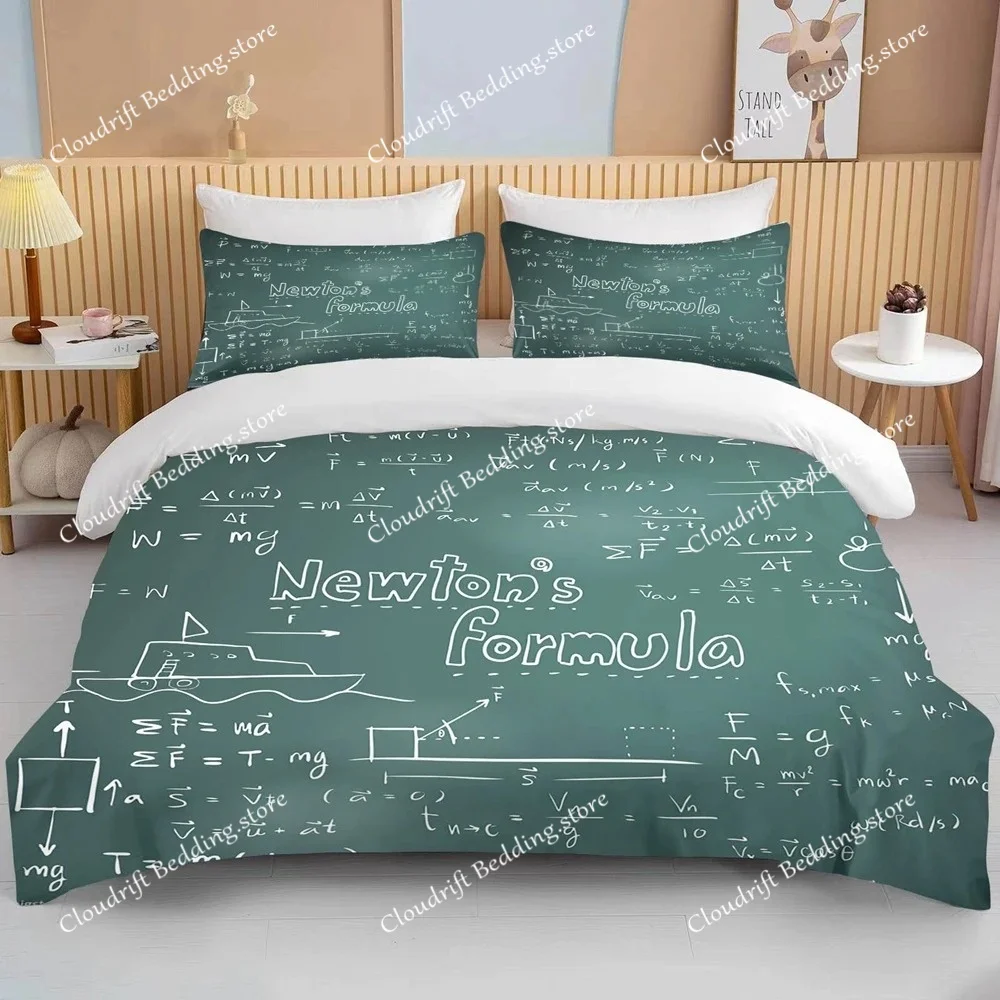 

Mathematical Calculation Formula Bedding Set For Adults Bed Linen Design Bedclothes Luxury Home Textiles Black White Duvet Cover