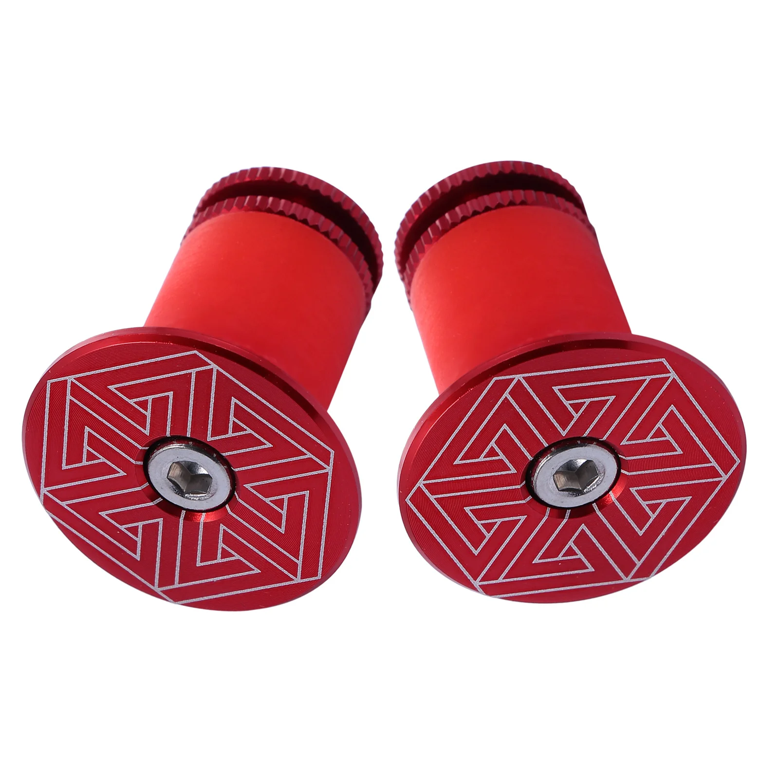 2 قطعة قبعات نهاية المقود الألومنيوم مقود دائم قبضة المقابس بار المقابس ل دراجة هوائية جبلية الطريق دراجة الدراجات الملحقات #2