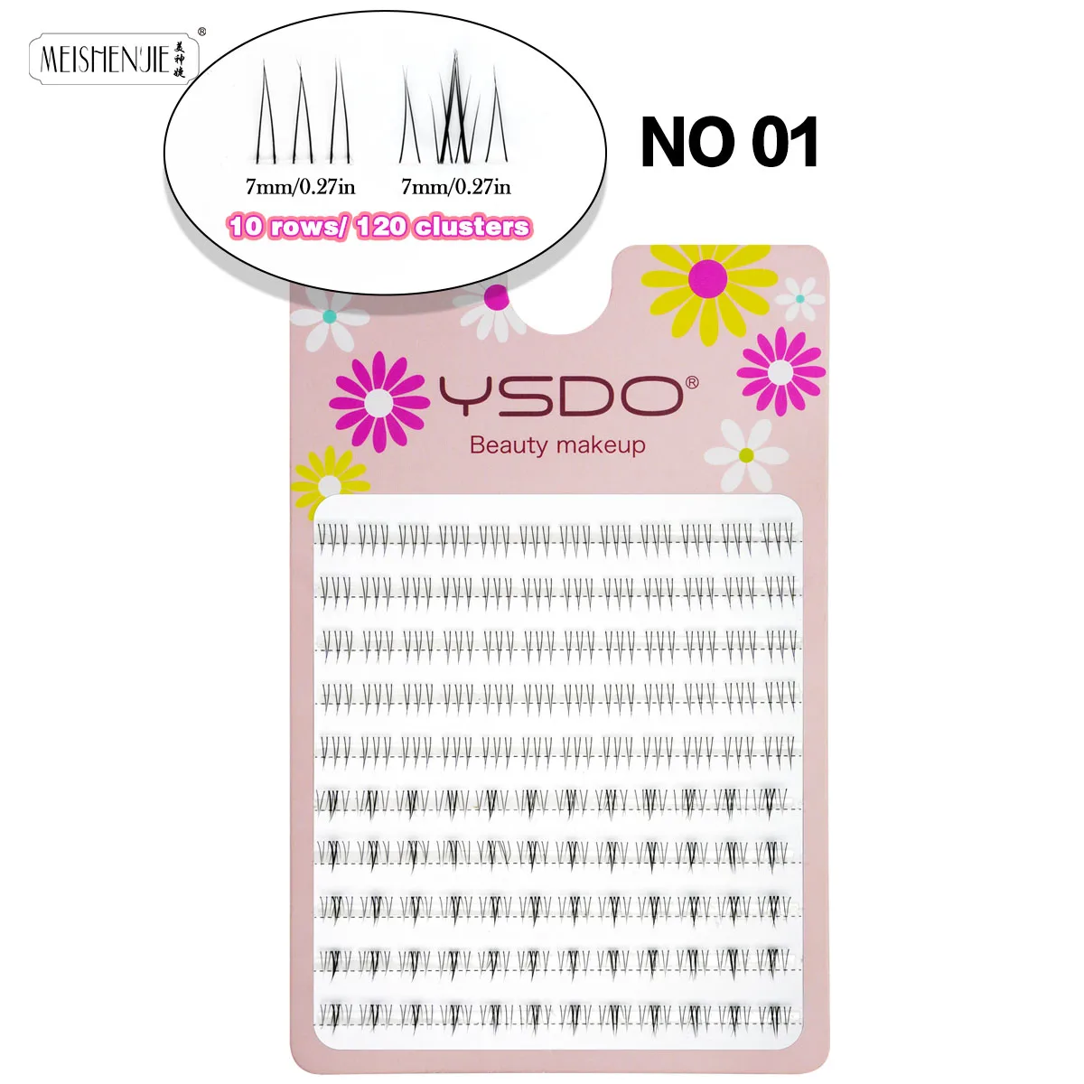 New 10Rows Individual Lashes Natural Look DIY Cluster Lashes Reusable Extension Manga Eyelashes Makeup Tool Faux Cils maquillaje