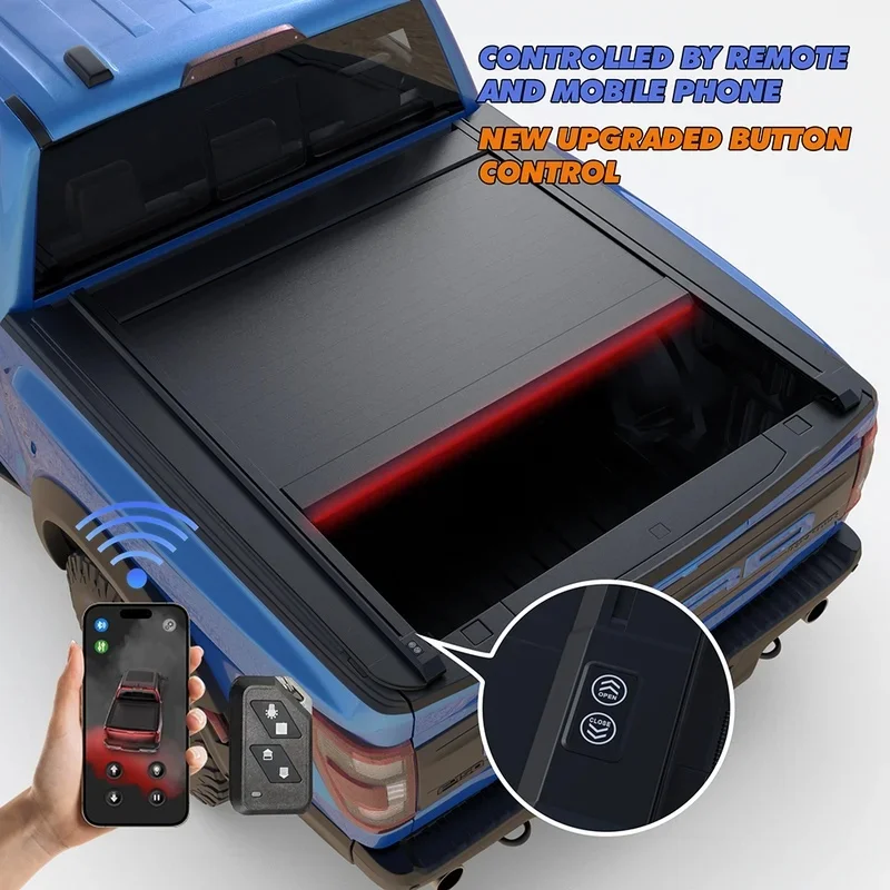 Power Retractable Aluminum Truck Bed Tonneau Cover Compatible with GWM Cannon Pickup