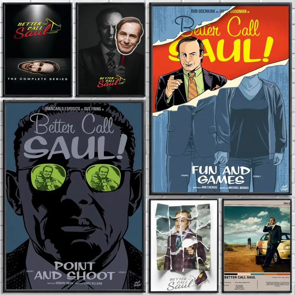 TV Series Better Call Saul Painting Calligraphy Stylish Canvas Poster Wall Art for Bedroom Living Room Study Home Decor Gift