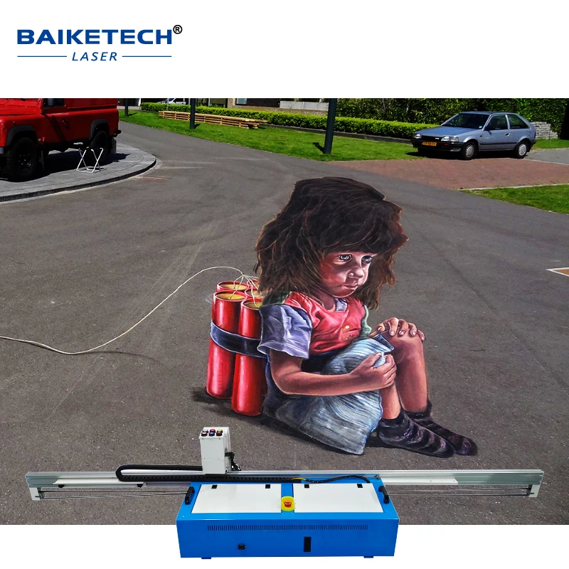 

Автоматический настенный принтер 3D 2-в-1, тройная печатающая головка DX10, пять цветов, УФ-чернила