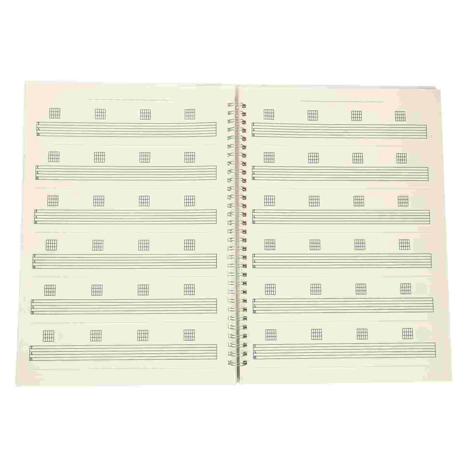 Tab Note Notebook Music Portable Guitar Score Guitars Six-line Chord Pp Guitarist Supplies Work Notebooks for