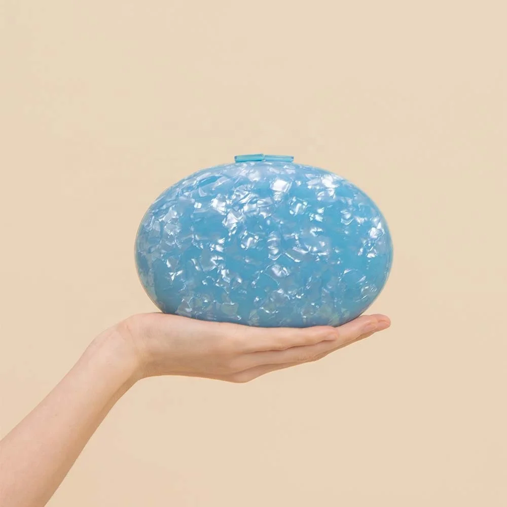 

Acrylic Shell Shaped Purse Marbling Clutch Bag for Women Formal Evening Clutch Bags Marble Handbag for Cocktail Party